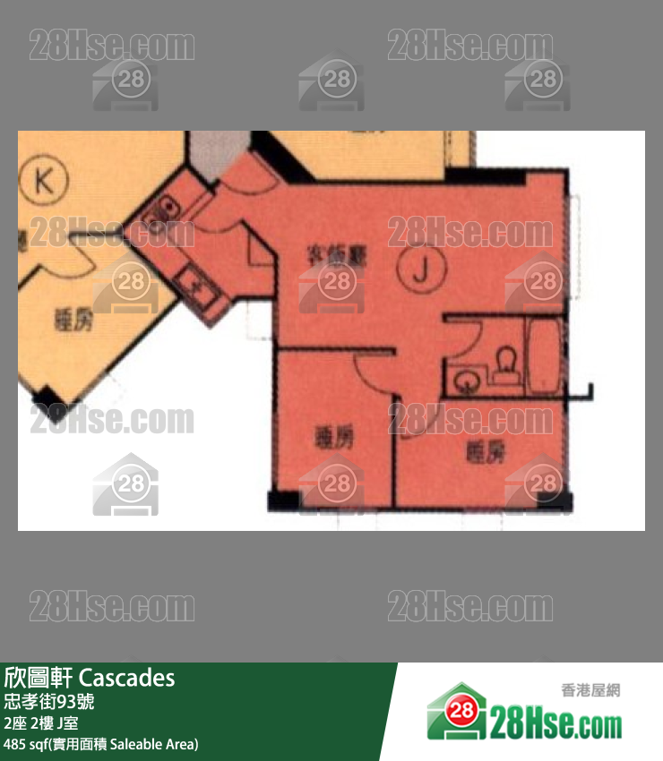 欣圖軒 2座2樓 J室 平面圖