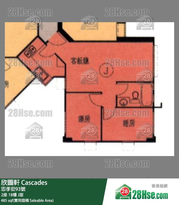 欣圖軒 2座18樓 J室 平面圖