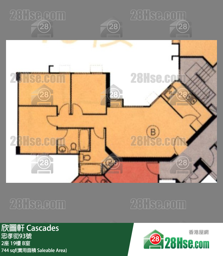 欣圖軒 2座19樓 B室 平面圖