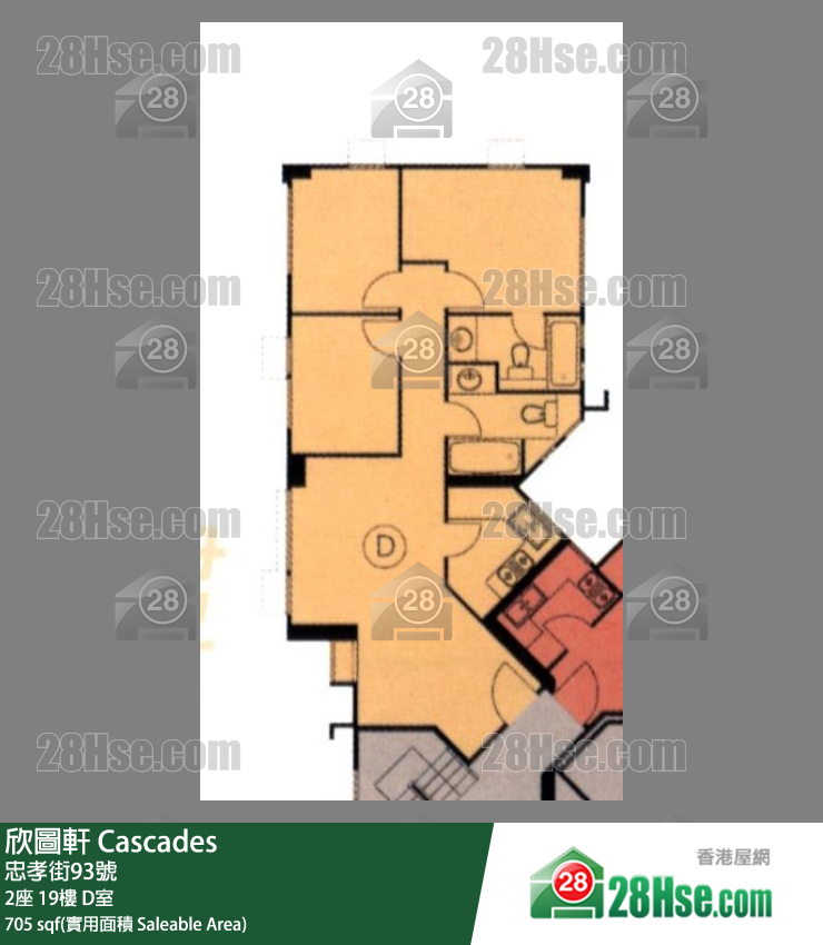 欣圖軒 2座19樓 D室 平面圖