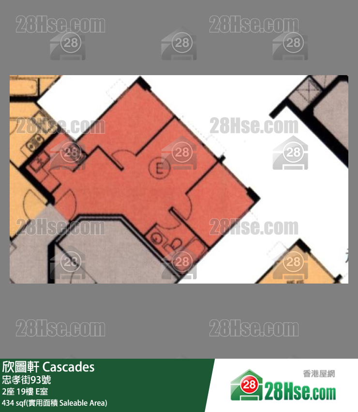 欣圖軒 2座19樓 E室 平面圖