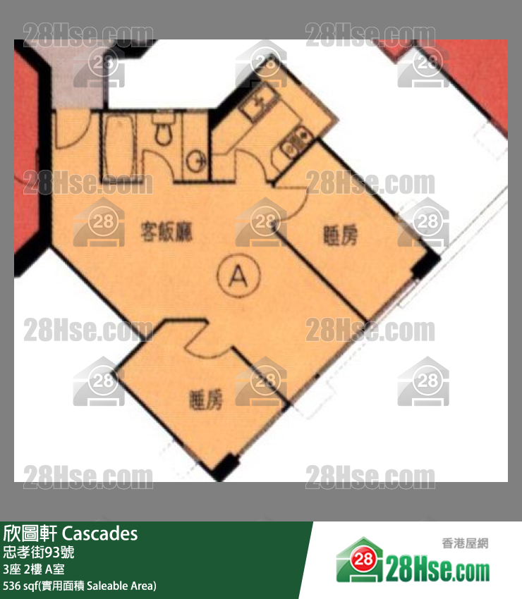 欣圖軒 3座 2樓 A室 平面圖