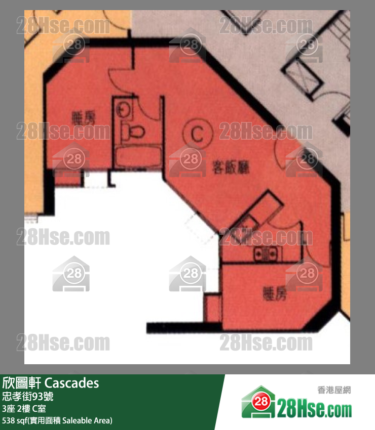 欣圖軒 3座2樓 C室 平面圖