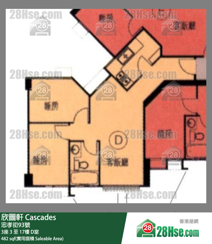 欣圖軒 3座 14樓 D室 平面圖