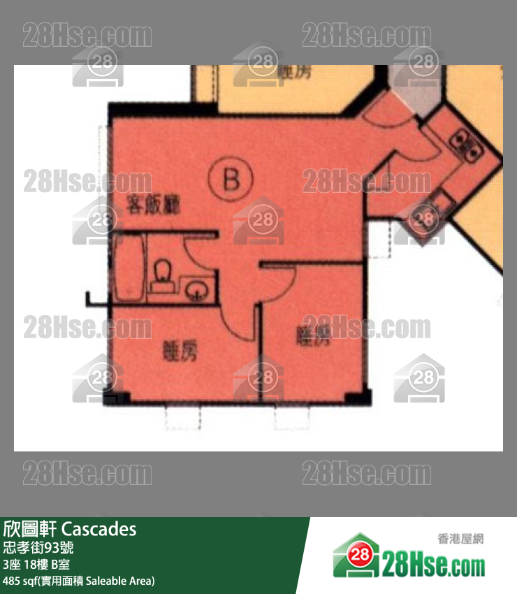 欣圖軒 3座18樓 B室 平面圖