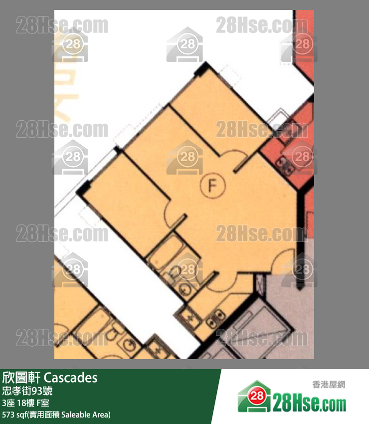 欣圖軒 3座18樓 F室 平面圖