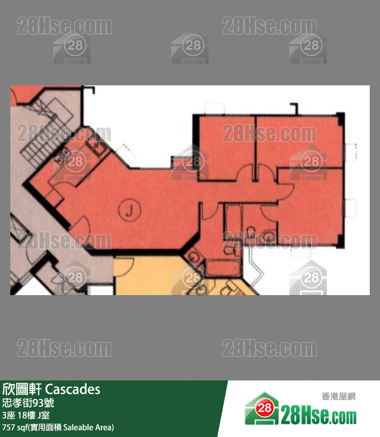 欣圖軒 3座18樓 J室 平面圖