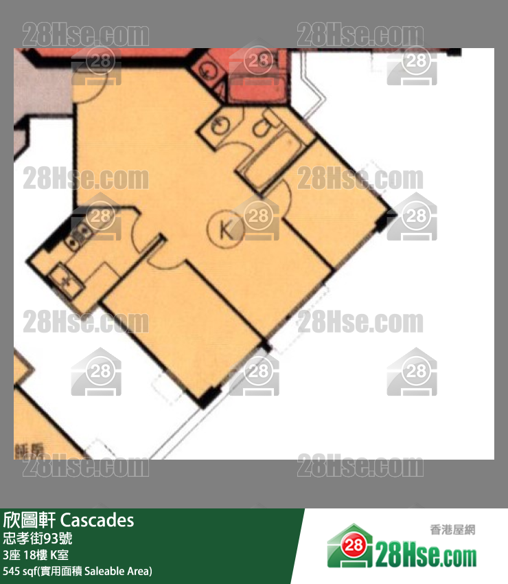 欣圖軒 3座 18樓 K室 平面圖
