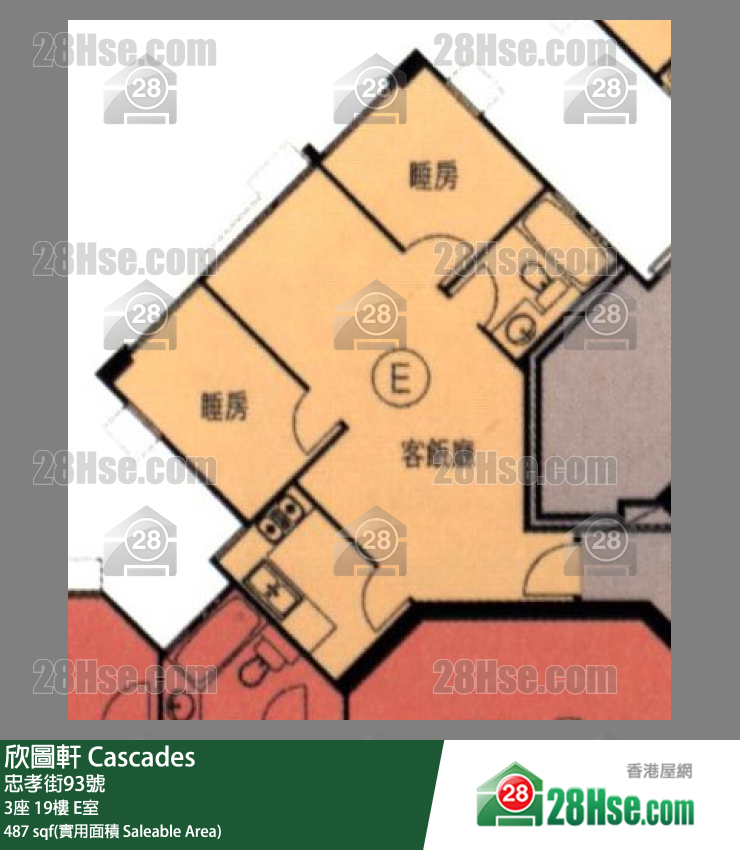 欣圖軒 3座 19樓 E室 平面圖