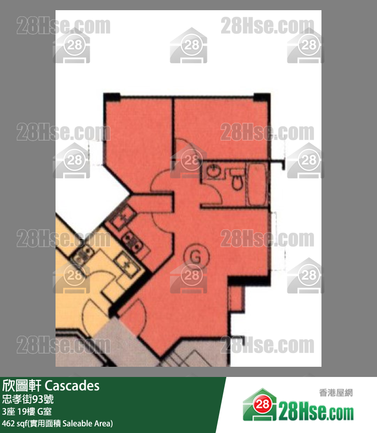 欣圖軒 3座19樓 G室 平面圖