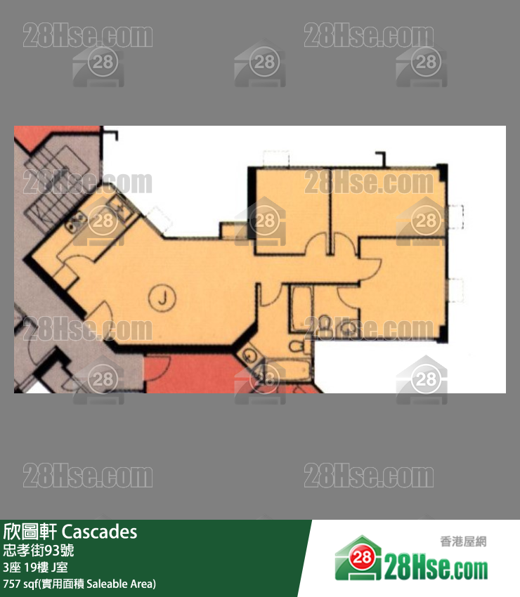 欣圖軒 3座 19樓 J室 平面圖