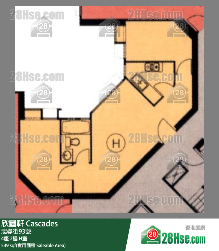 欣圖軒 4座2樓 H室 平面圖