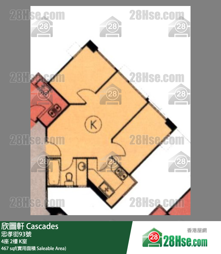 欣圖軒 4座2樓 K室 平面圖