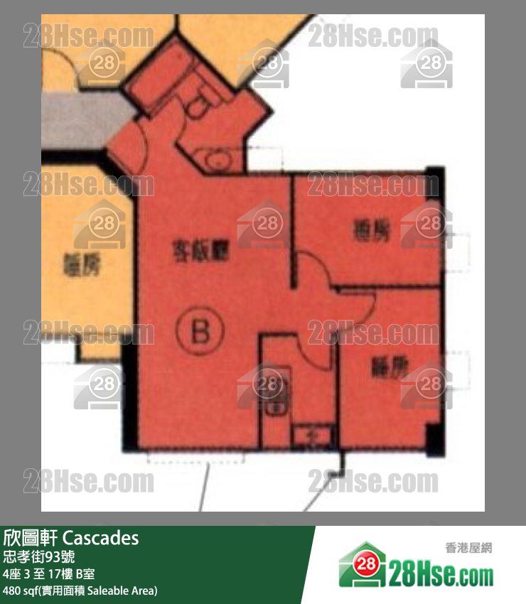 欣圖軒 4座3樓 B室 平面圖