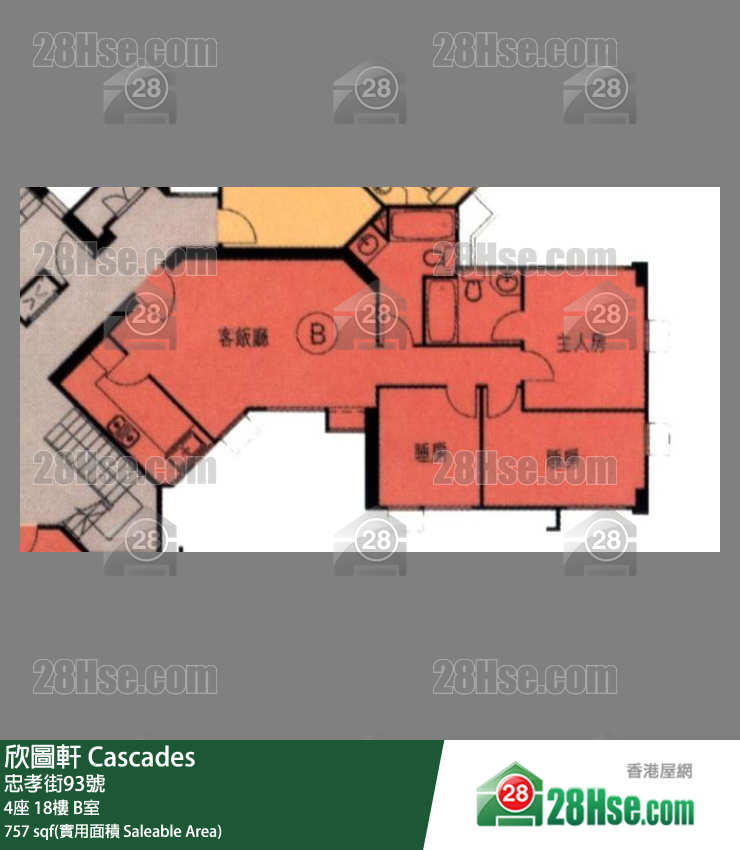 欣圖軒 4座18樓 B室 平面圖