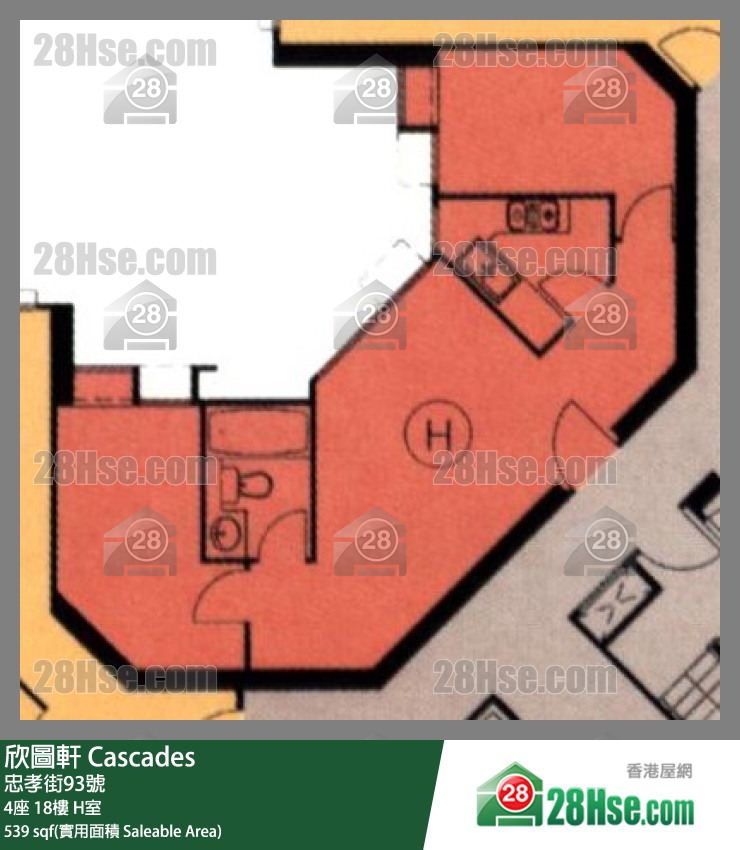 欣圖軒 4座18樓 H室 平面圖
