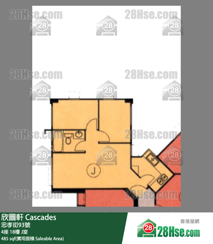 欣圖軒 4座18樓 J室 平面圖