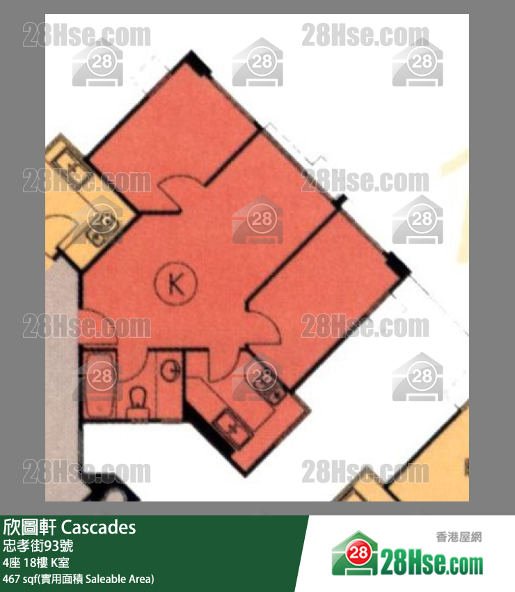 欣圖軒 4座18樓 K室 平面圖
