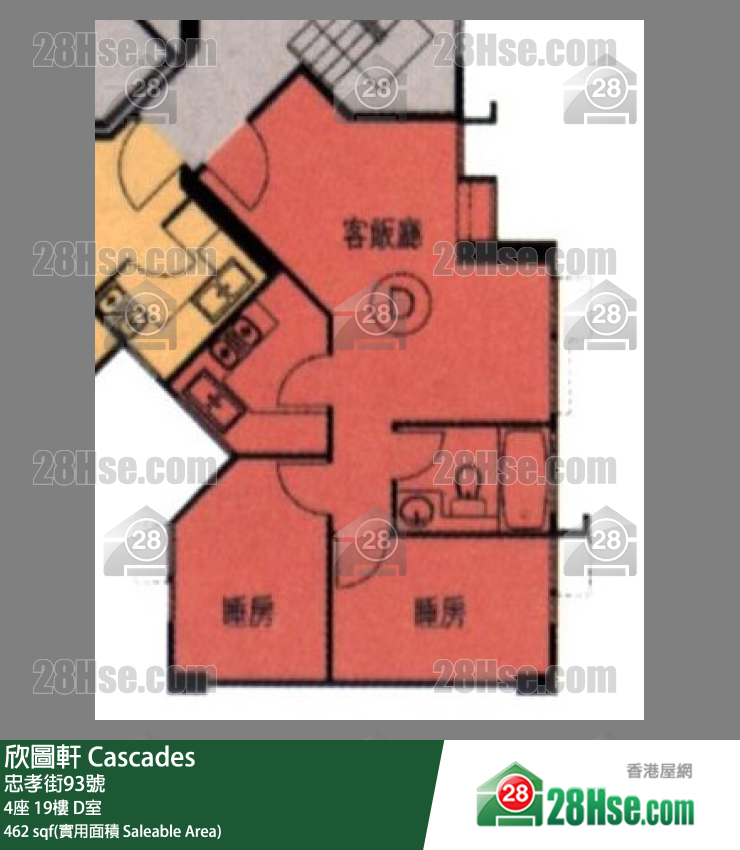 欣圖軒 4座19樓 D室 平面圖