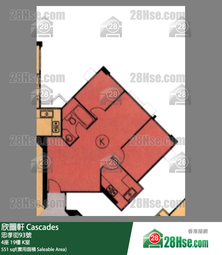 欣圖軒 4座19樓 K室 平面圖