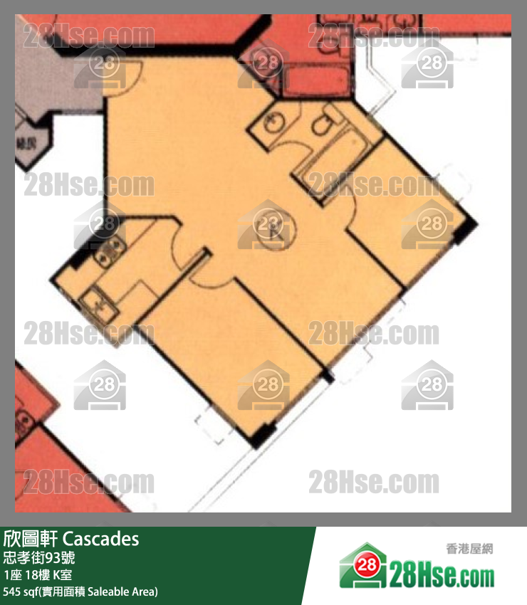 欣圖軒 1座18樓 K室 平面圖