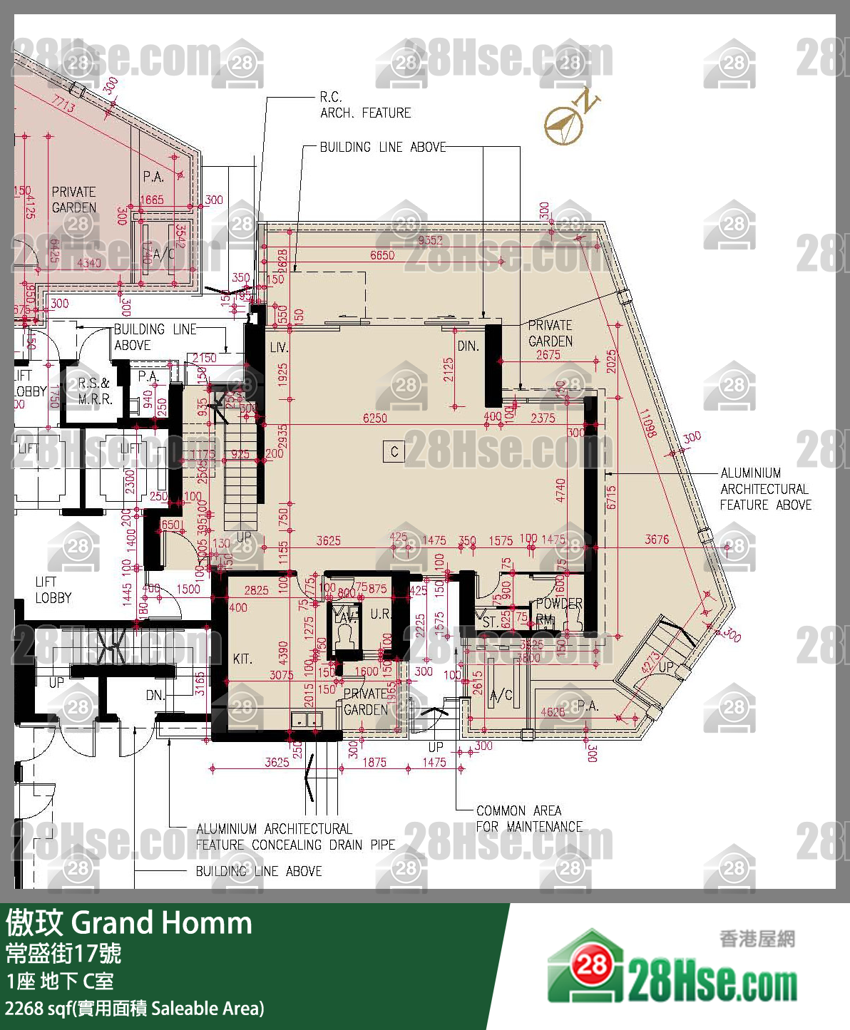 傲玟 1座地下 C室 平面圖