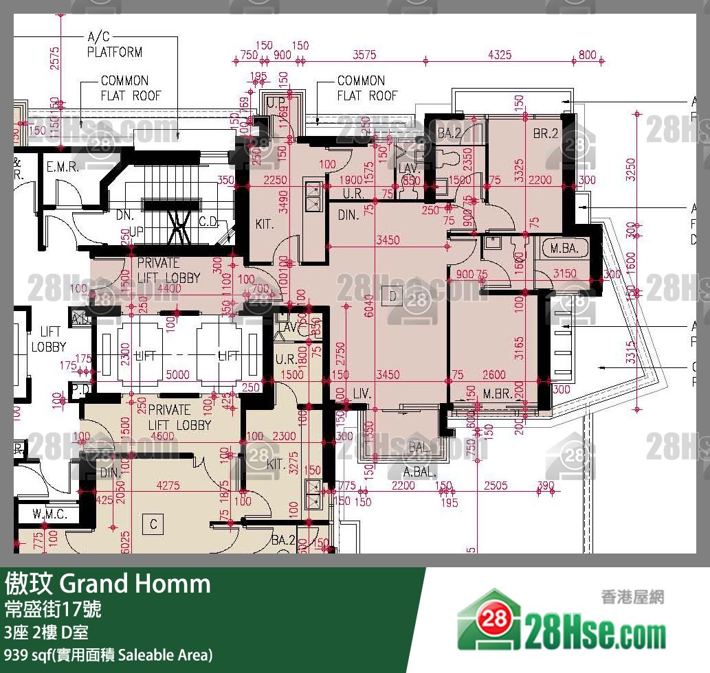 傲玟 3座2樓 D室 平面圖