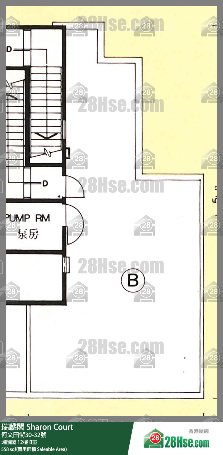 瑞麟閣 瑞麟閣 12樓 B室 平面圖