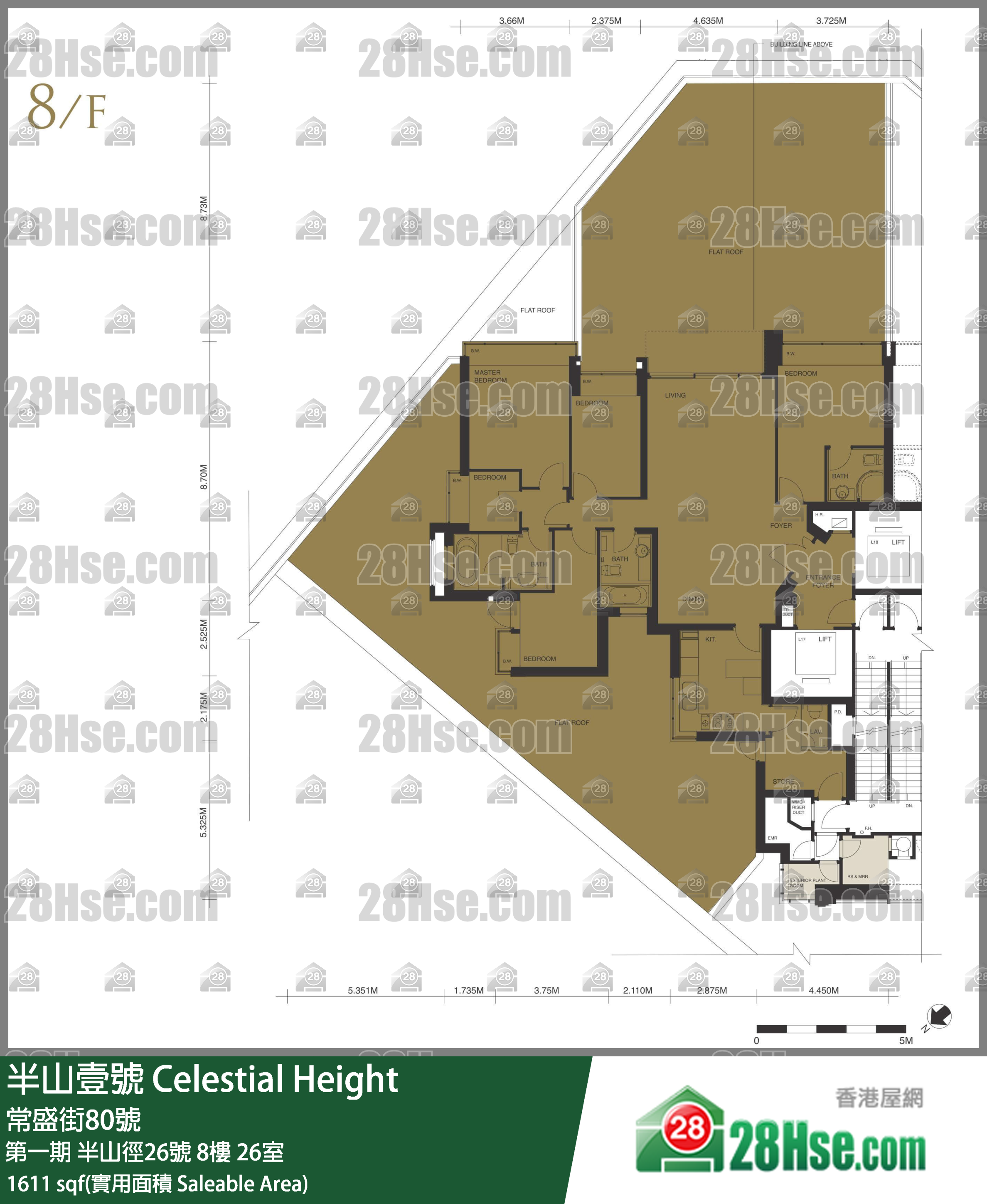 半山壹號 第一期半山徑26號8樓 26室 平面圖