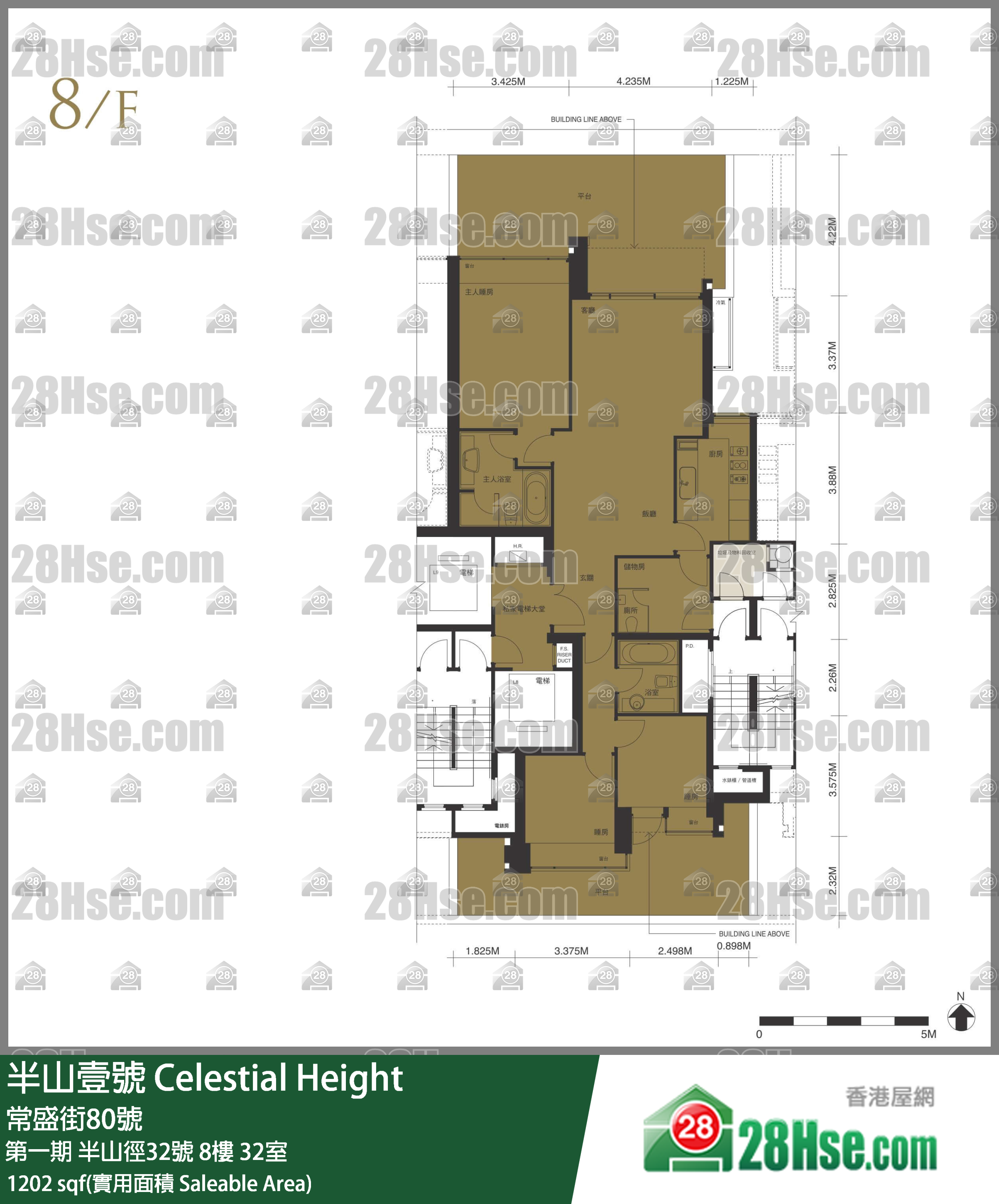 半山壹號 第一期半山徑32號8樓 32室 平面圖