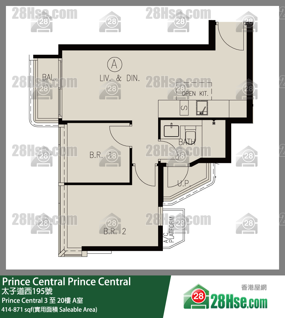 Prince Central Prince Central7楼 A室 平面图