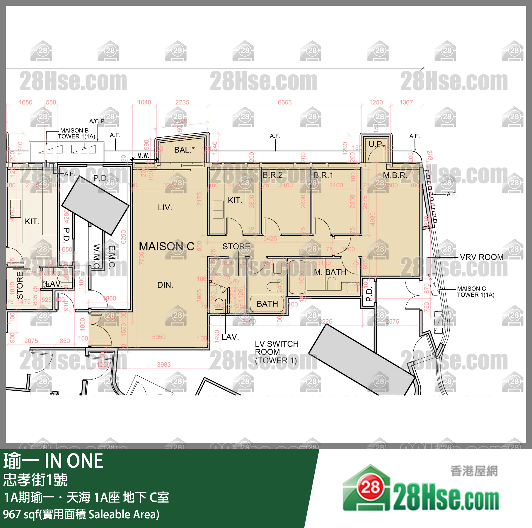 瑜一 1A期瑜一．天海1A座地下 C室 平面圖