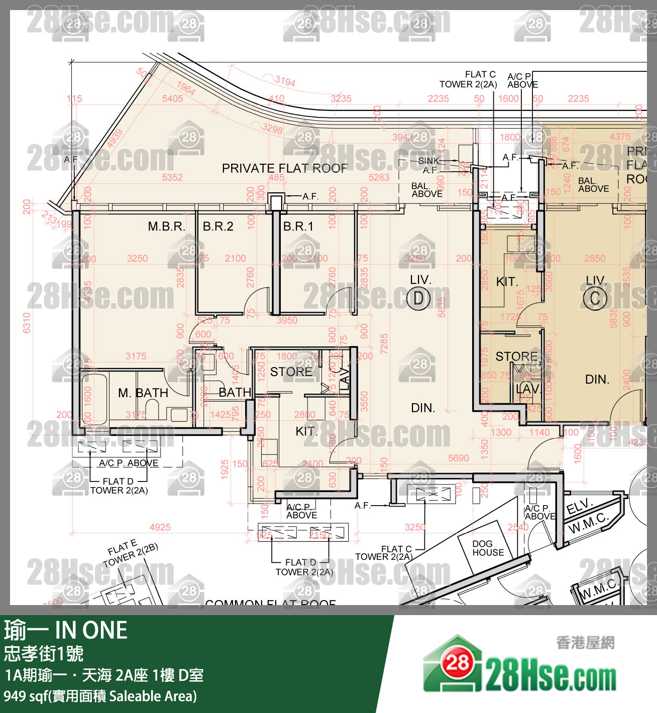 瑜一 1A期瑜一．天海 2A座 1楼 D室 平面图
