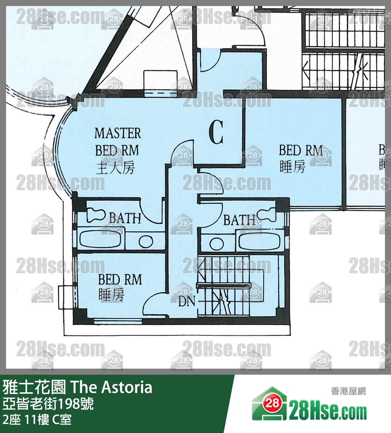 雅士花園 2座11樓 C室 平面圖