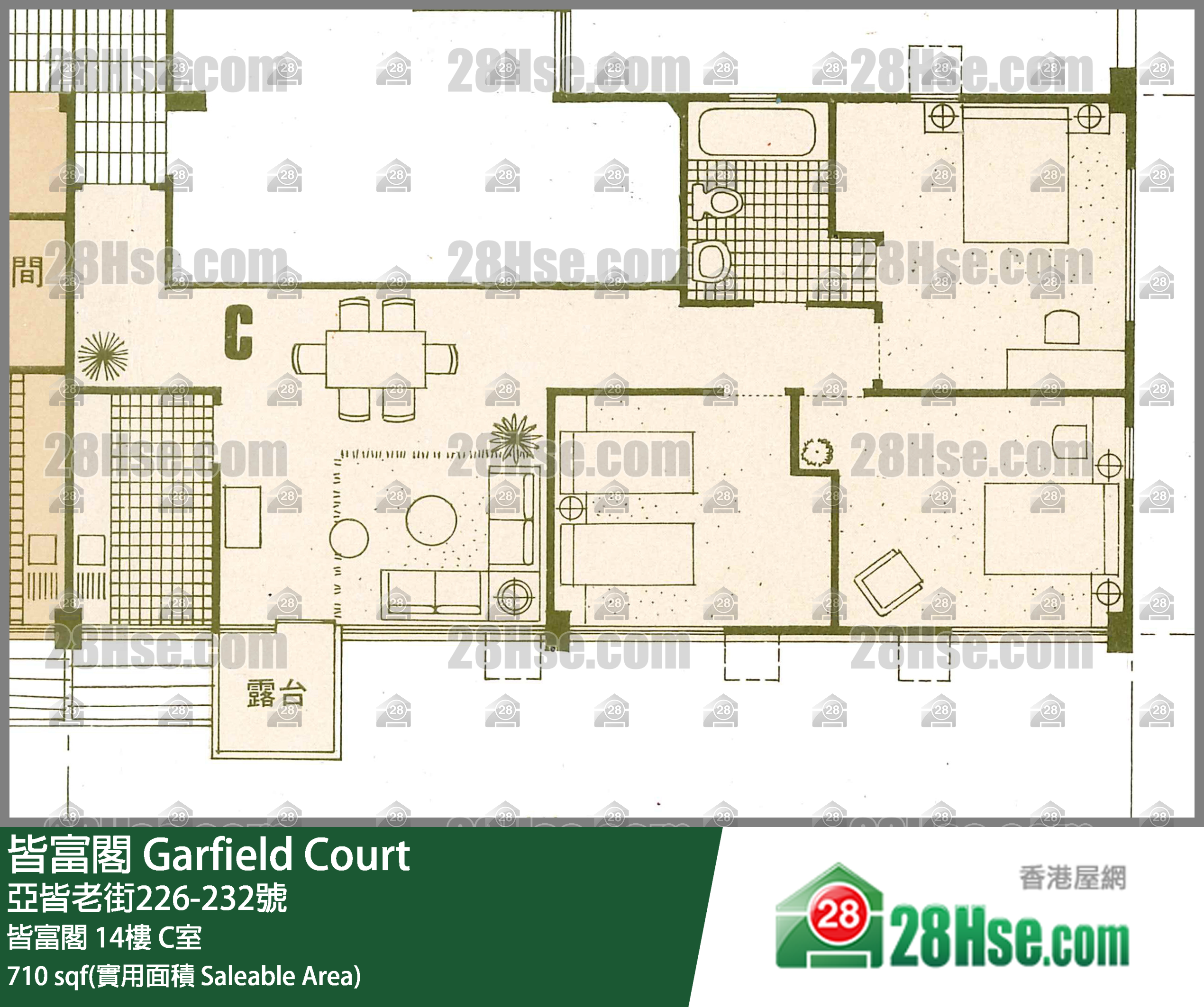 皆富阁 皆富阁 14楼 C室 平面图