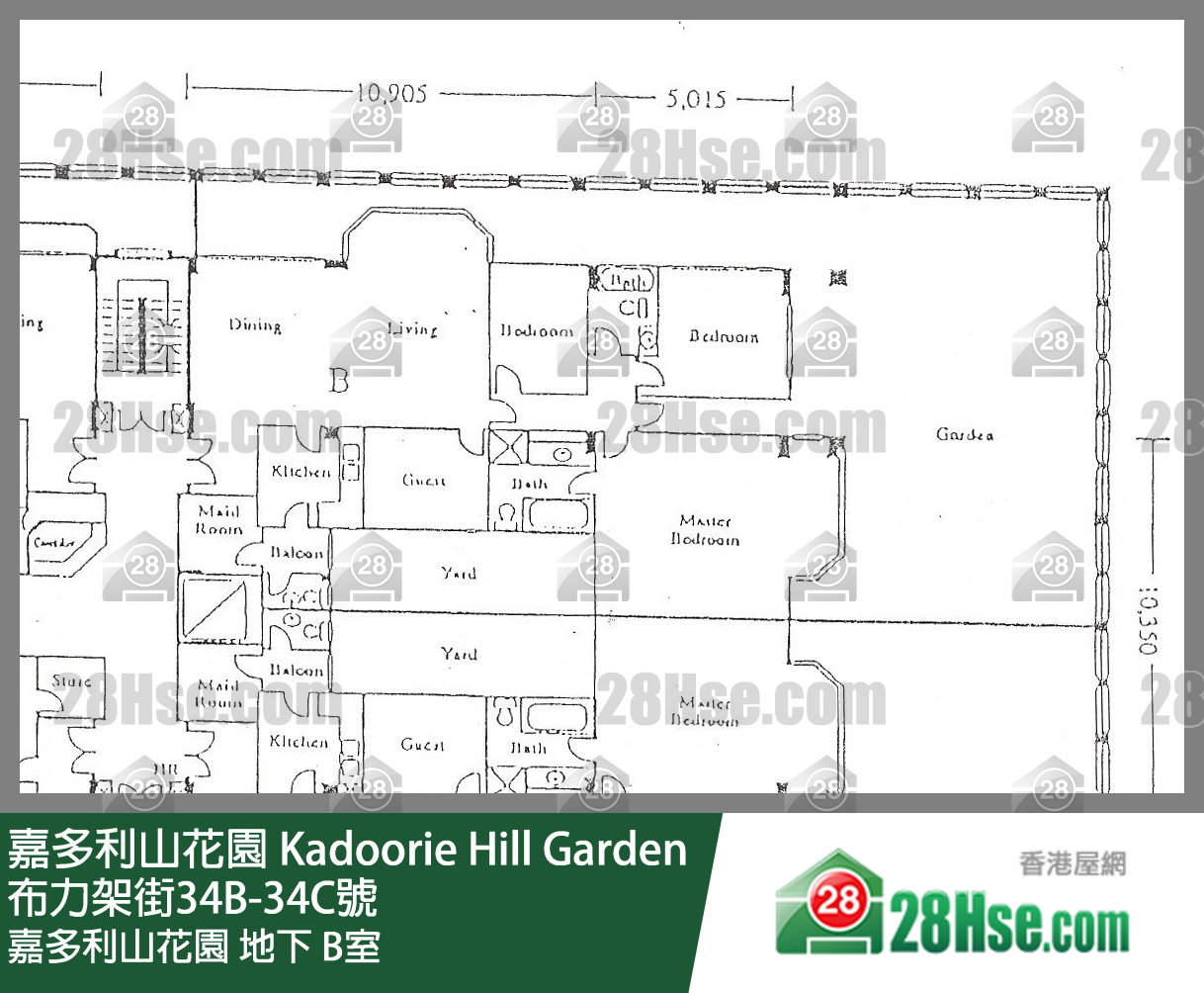 嘉多利山花園 嘉多利山花園地下 B室 平面圖