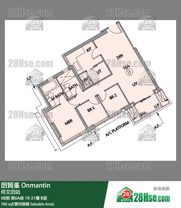 朗賢峯 單位平面圖(由 28Hse 提供)