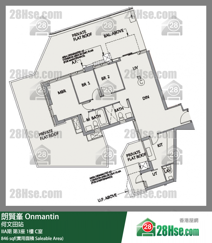 朗賢峯 單位平面圖(由 28Hse 提供)