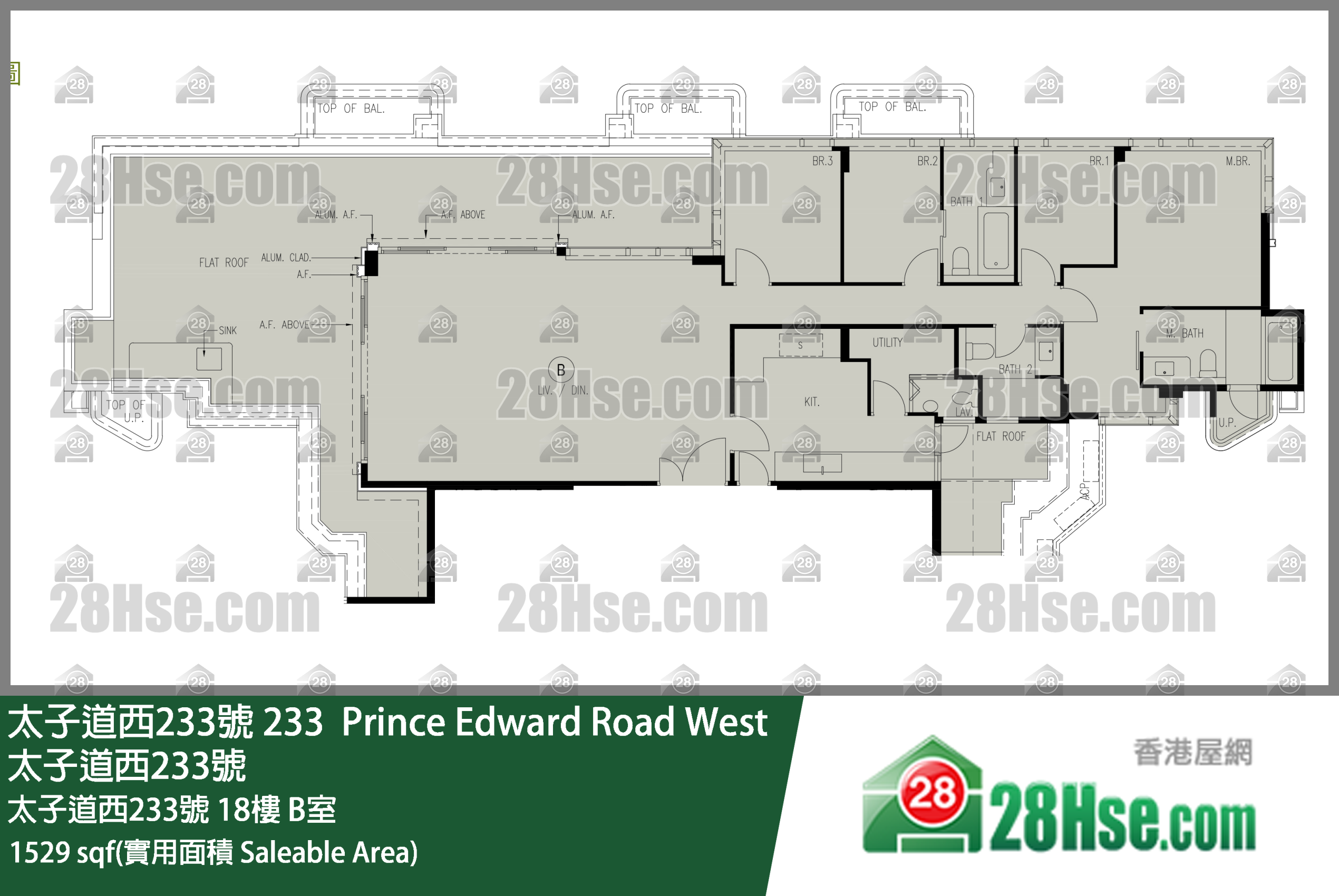 太子道西233號 太子道西233號18樓 B室 平面圖