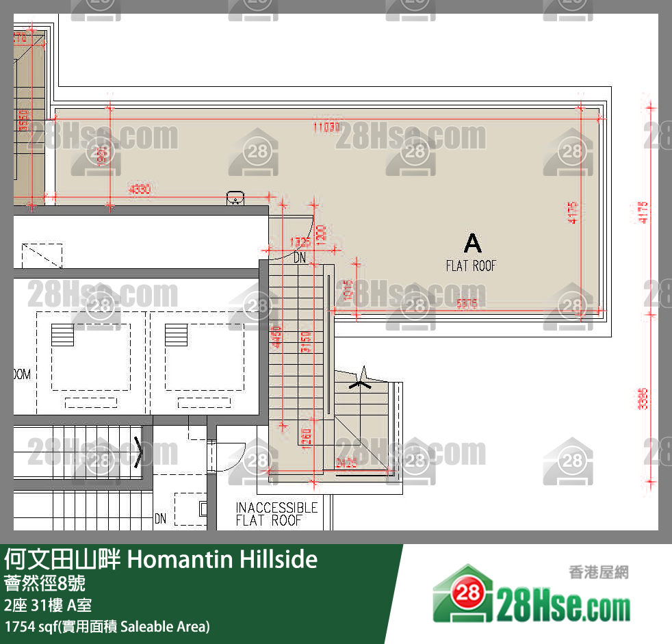 何文田山畔 2座 31樓 A室 平面圖