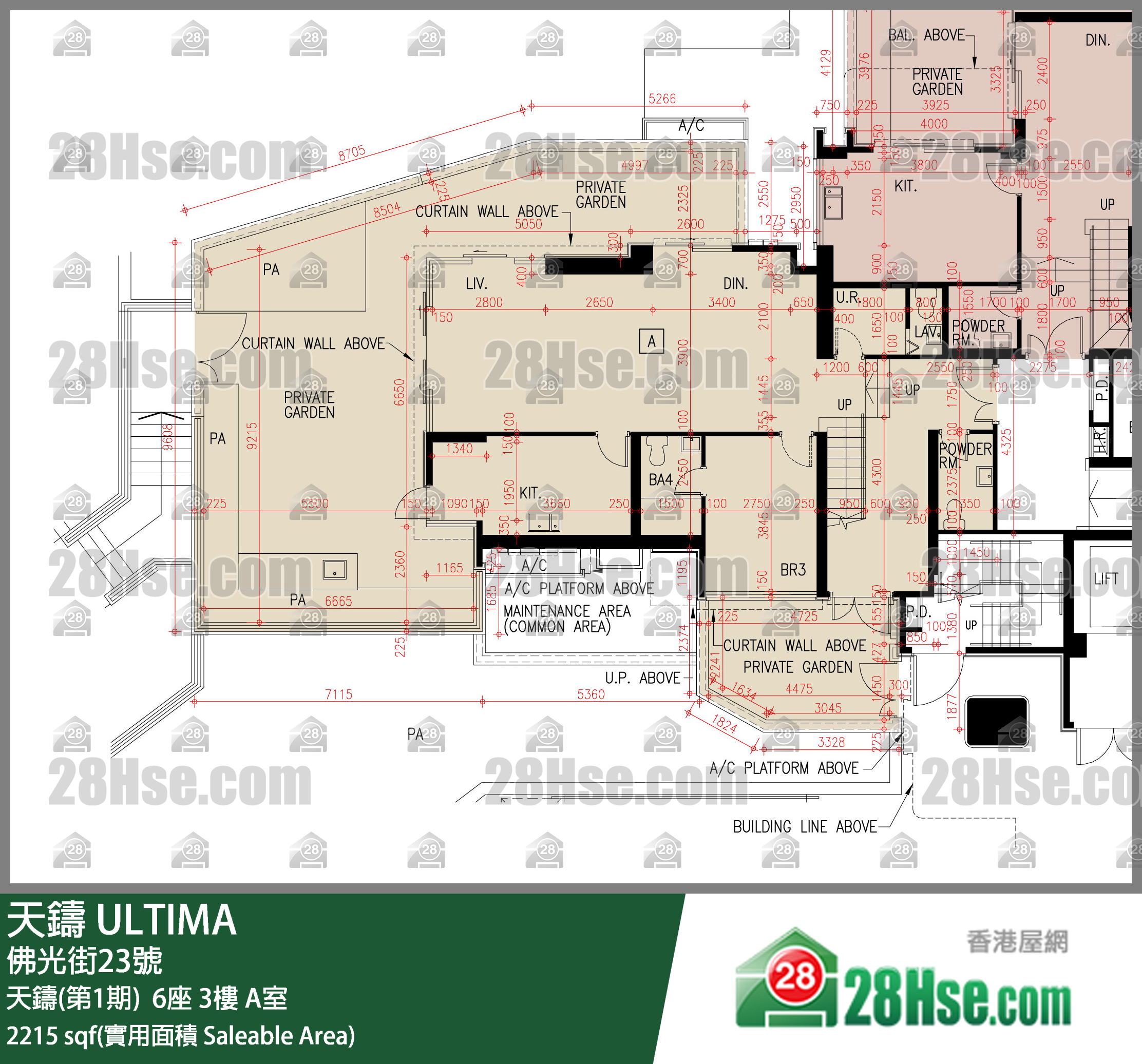 天铸(第1期) 天铸(第1期)  6座 3楼 A室 平面图