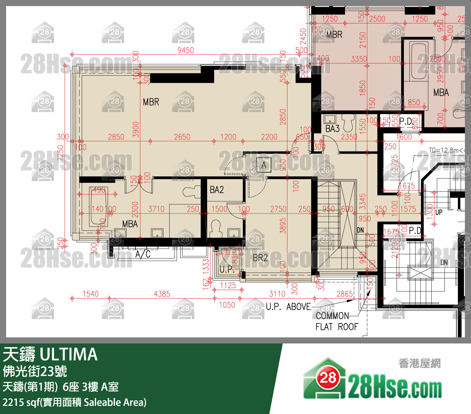 天铸(第1期) 天铸(第1期)  6座 3楼 A室 平面图