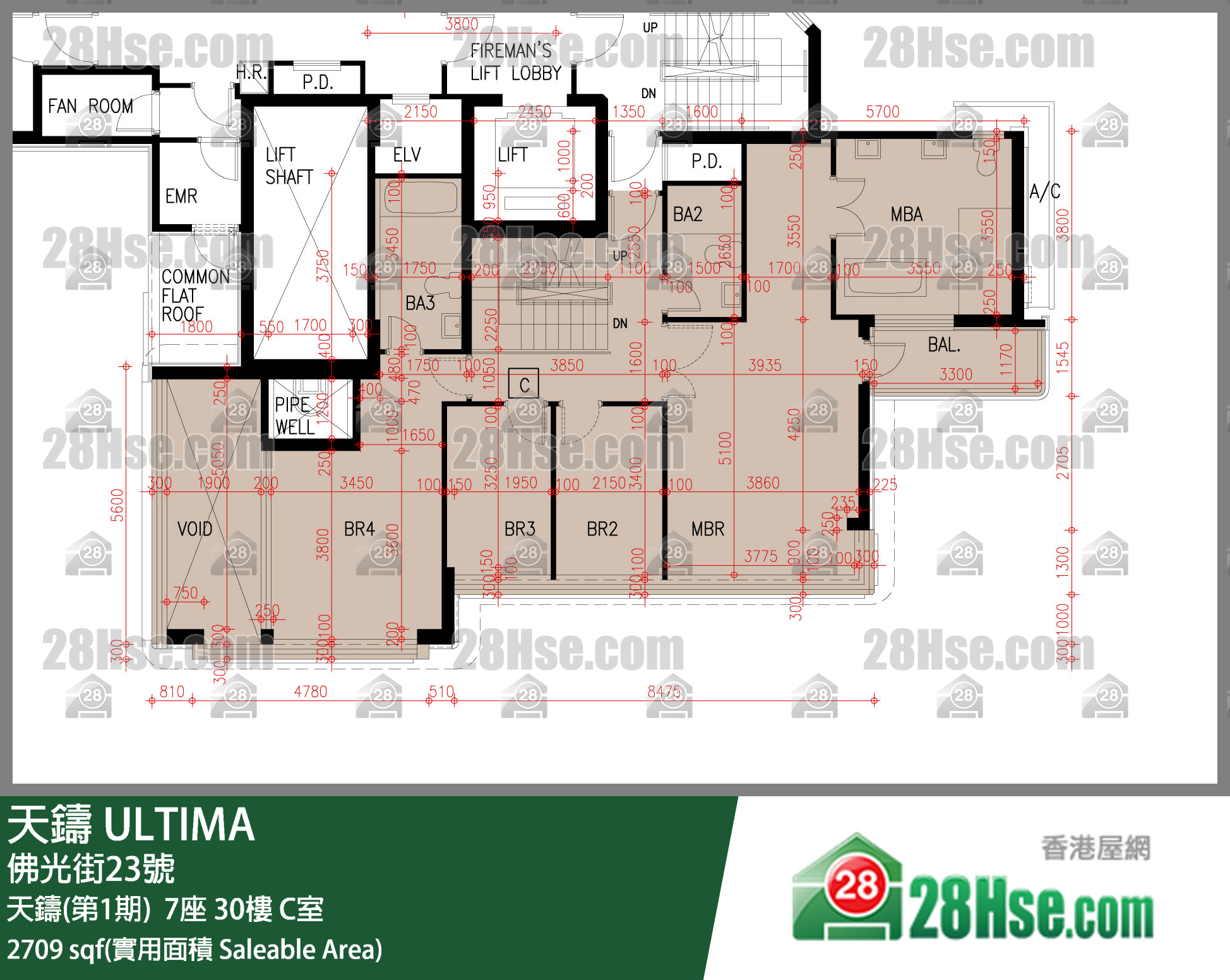 天鑄(第1期) 天鑄(第1期) 7座30樓 C室 平面圖