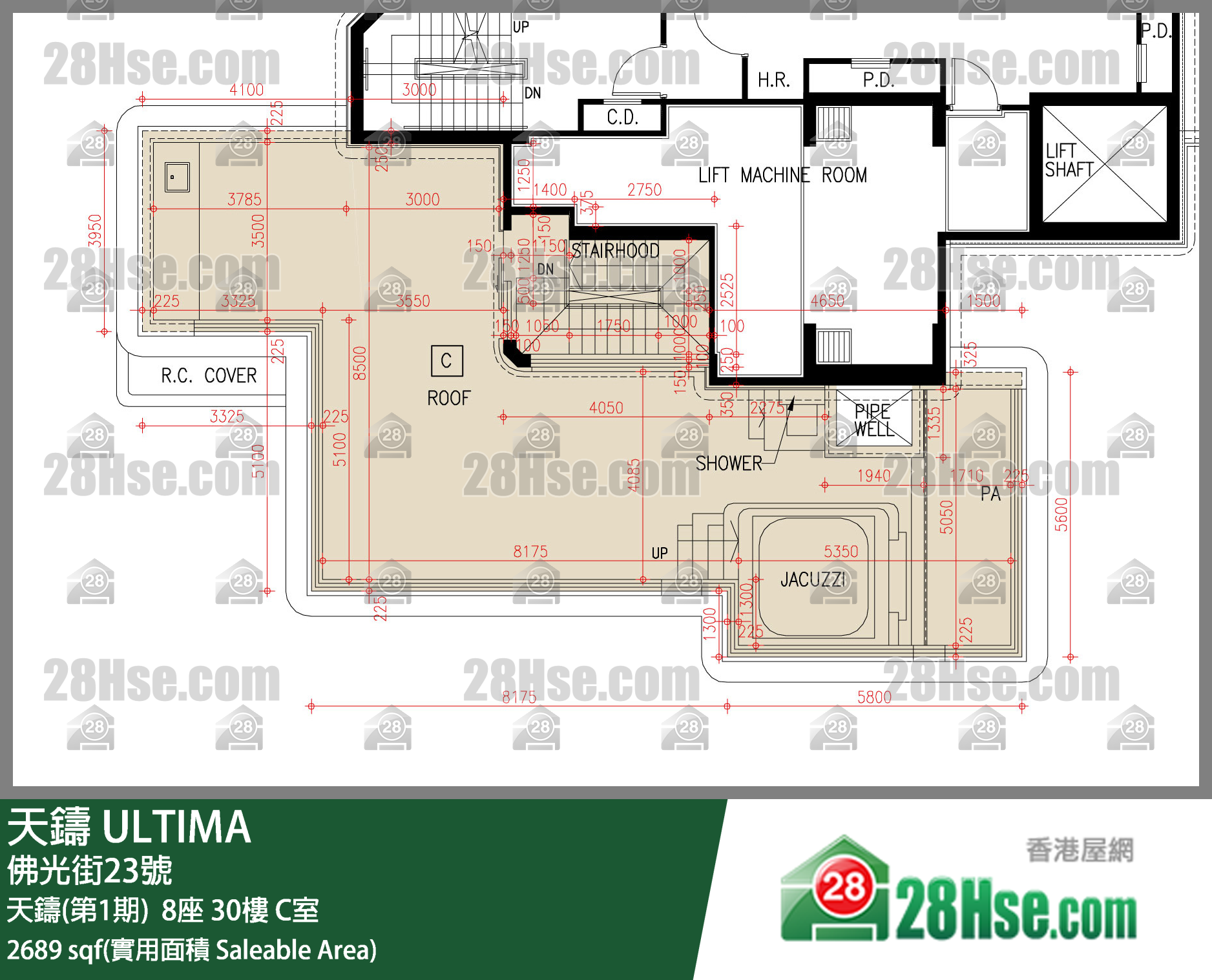 天铸(第1期) 天铸(第1期)  8座 30楼 C室 平面图