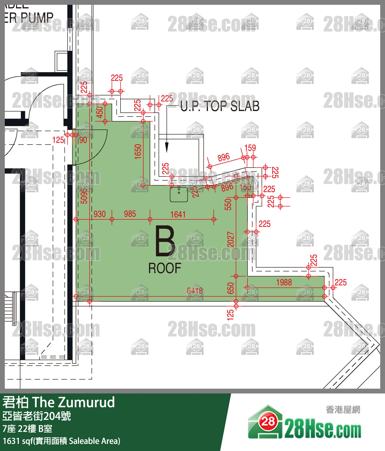 君柏 7座 22楼 B室 平面图