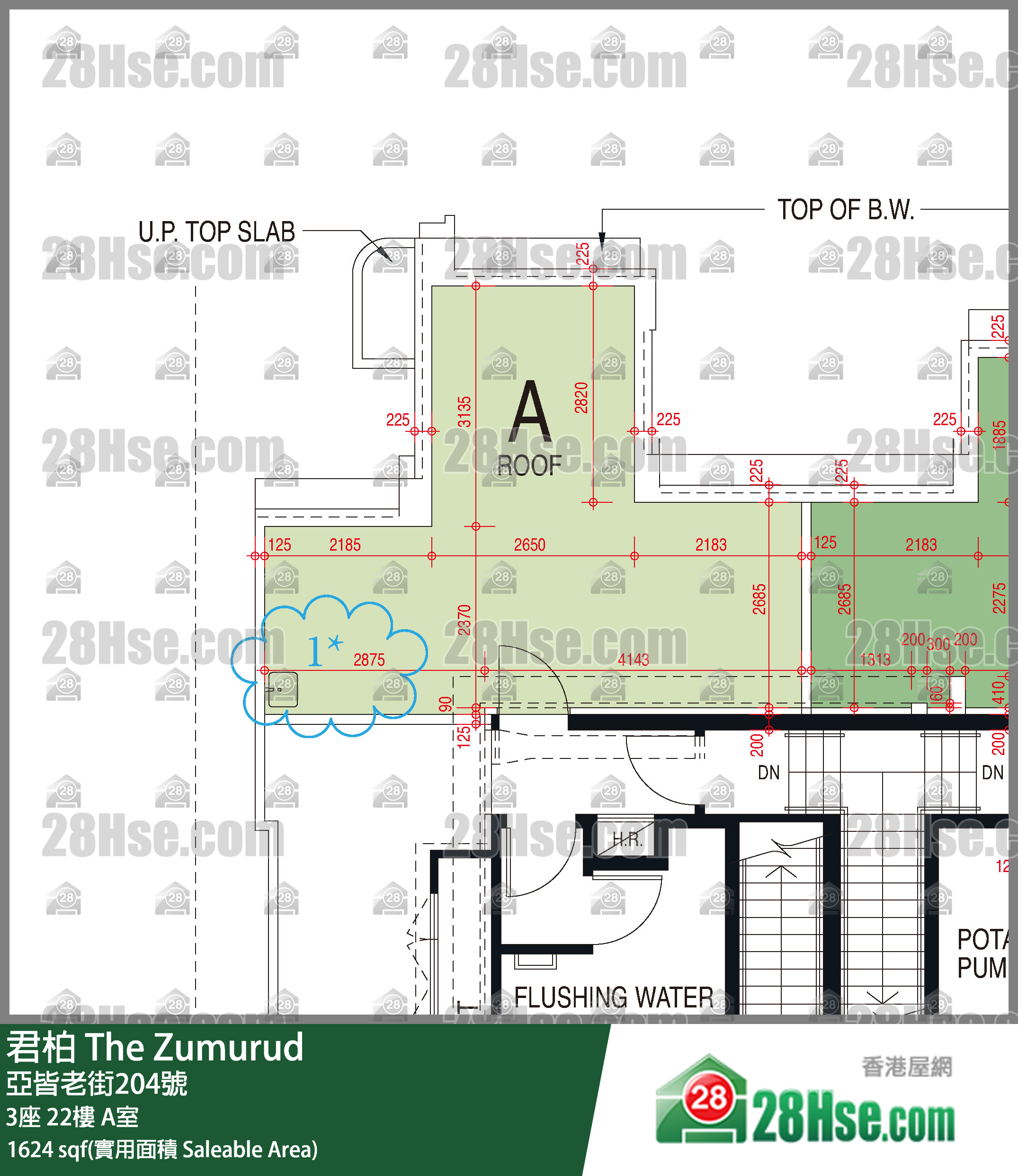君柏 3座22楼 A室 平面图