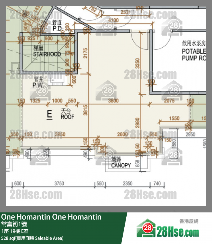 One Homantin Unit FloorPlan (Provided by 28Hse)