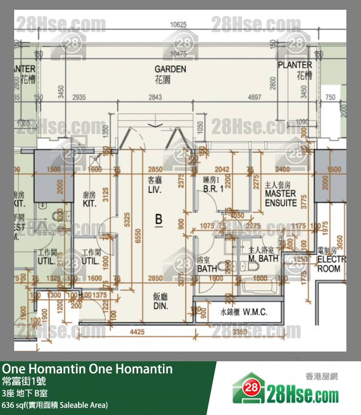 One Homantin 3座地下 B室 平面圖
