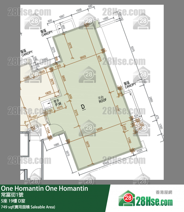 One Homantin, Flat D, 19/F, Tower 5 FloorPlan
