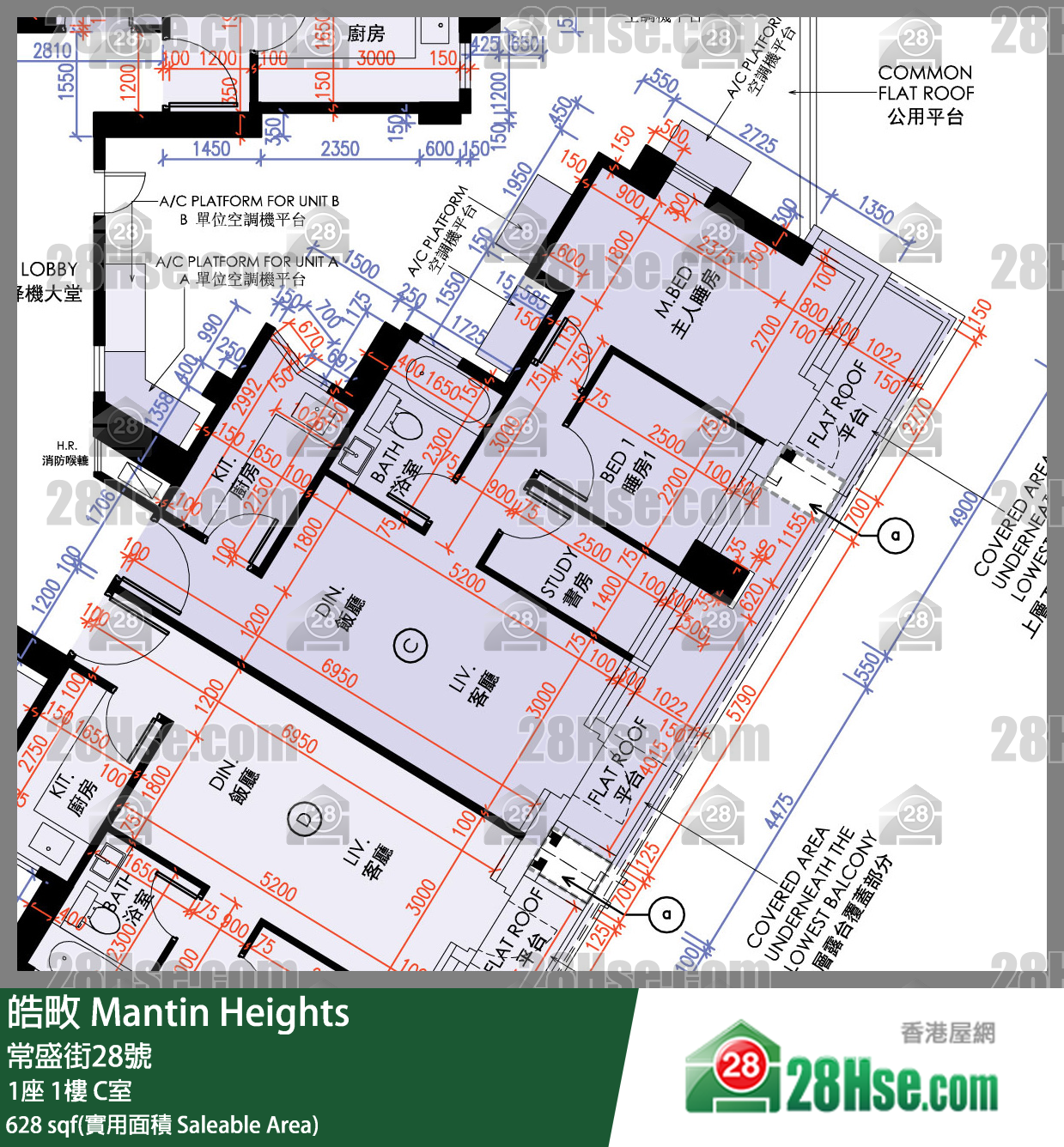 皓畋 1座1樓 C室 平面圖